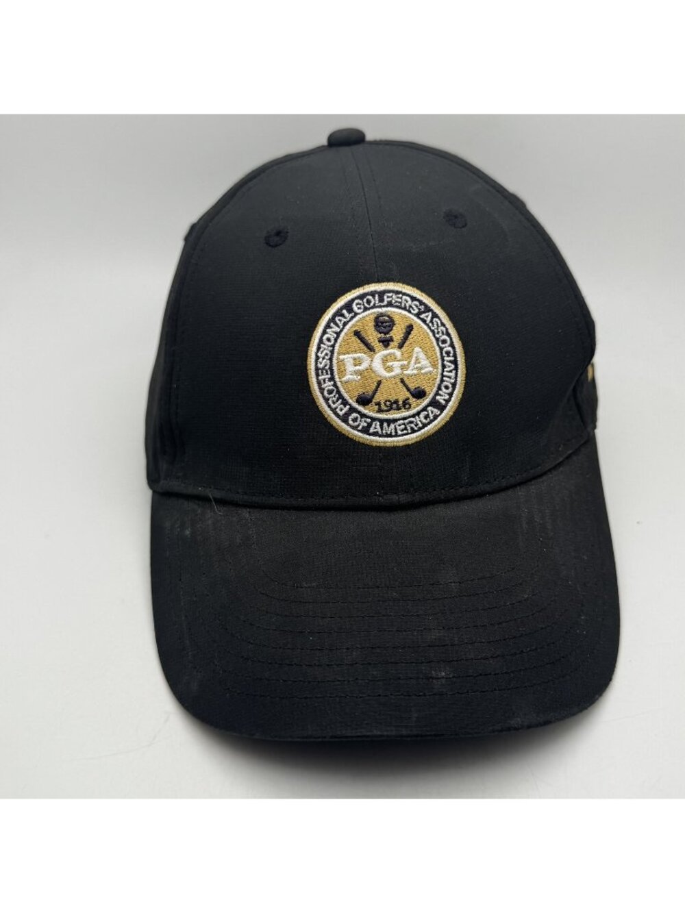 Nike Dri-FIT Legacy91 Black PGA Golf Hat Cap Adjustable Strapback Embroidered